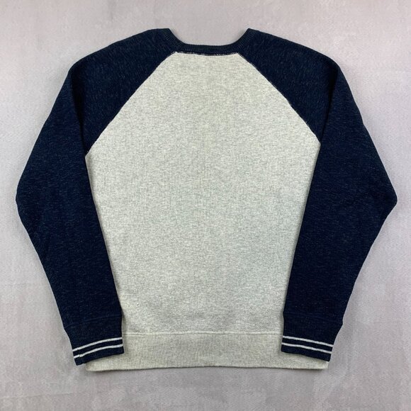 Ralph Lauren Polo Mens Sweater Medium Gray Blue Colorblock Crewneck Long Sleeve - Picture 8 of 8